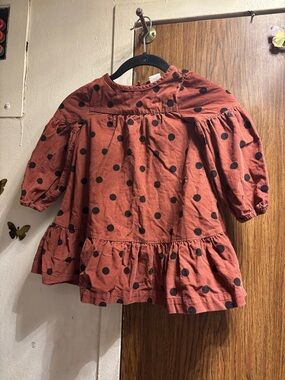 GAP Rust Red Polka Dot Casual Girls Dress